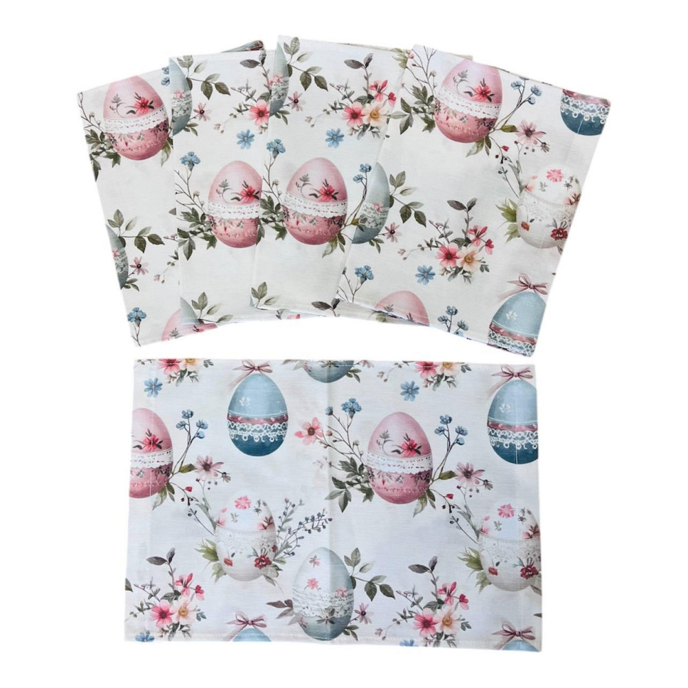 Салфетки Пасхальные прямоугольные 26х39см 5 штуки разноцветные Одесса - изображение 5