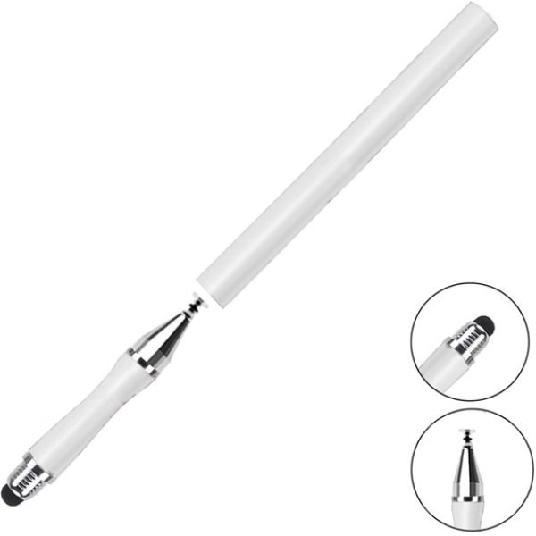 DM Стилус ручка Universal Drawing 2 в 1 для планшетів і смартфонів White Харків - зображення 2