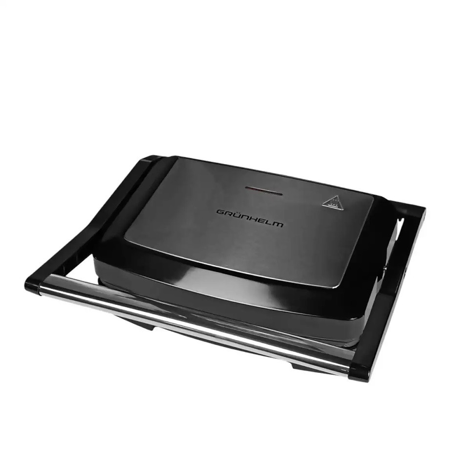Гриль контактный Grunhelm G753 750 Вт серебристый Киев - изображение 2