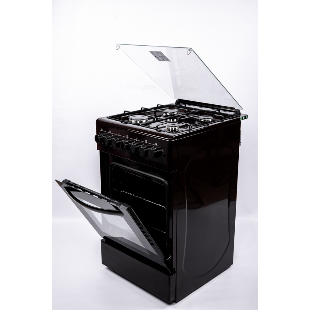 Плита кухонная комбинированная Grunhelm FG5612BR (газ + электро) коричневая газоэлектрическая Київ - зображення 12