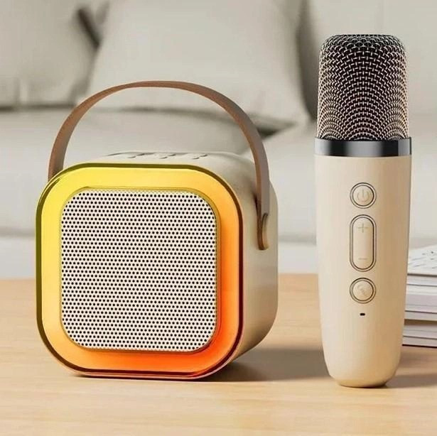 Караоке Світлодіодний бездротовий на 2 мікрофони, аудіо мікрофон дитяче караоке Одеса - зображення 5