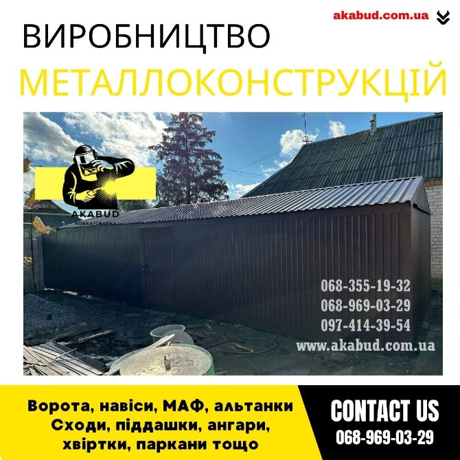 Замов металеві конструкції ворота, навіси, решітки, решітки, мафи, паркани Кривой Рог - изображение 5