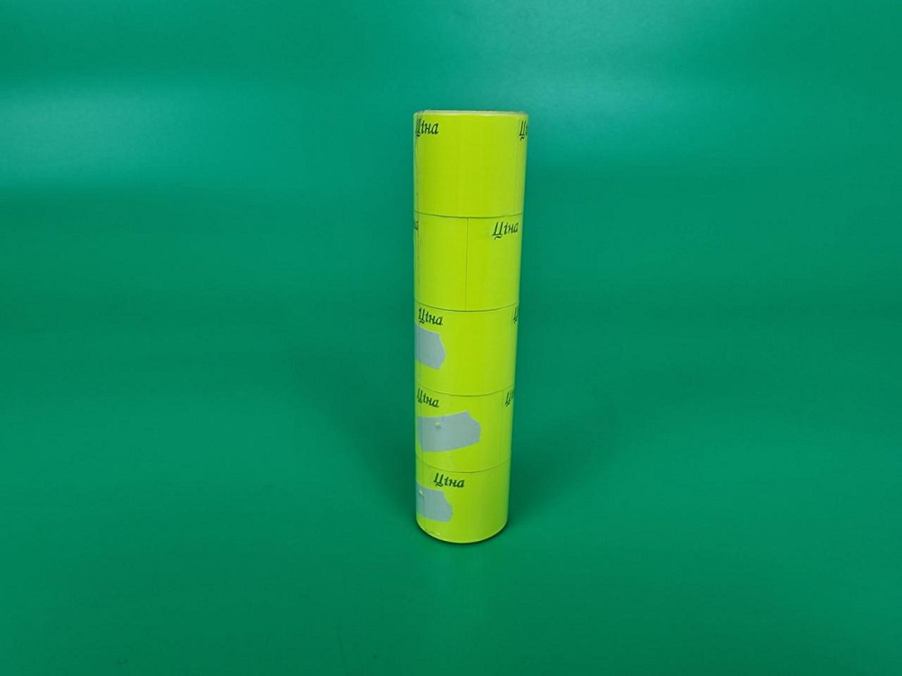 Бумажный ценник большой Желтый  (р30*40мм) 3,5м (5 шт) Харків - зображення 1