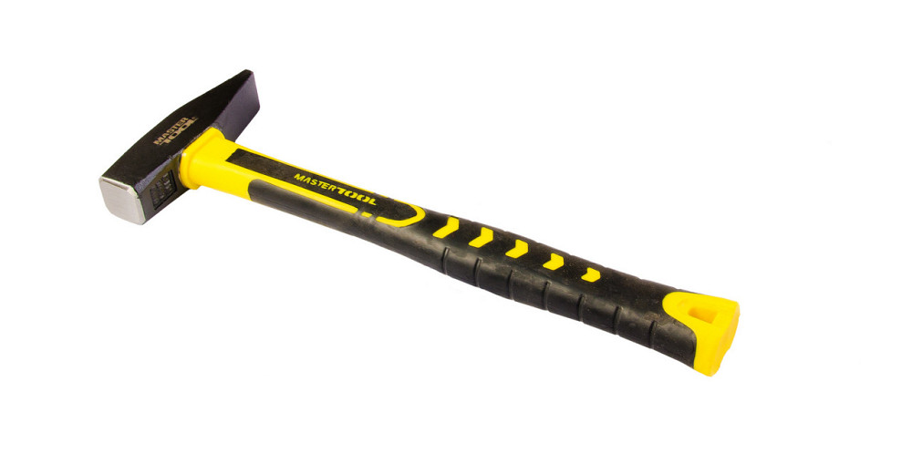 Молоток слесарный MASTERTOOL 500 г HRC 50 рукоятка фиберглассовая 310 мм 02-0805 Харків - зображення 1