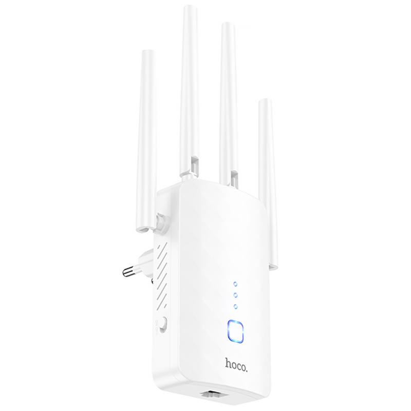 Беспроводной Wi-Fi репитер Hoco HI35 300Mbs 2.4GHz Херсон - зображення 1