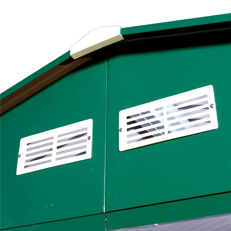 Сарай металлический ECO 362,7x322x196 см серый с белым Киев - изображение 5