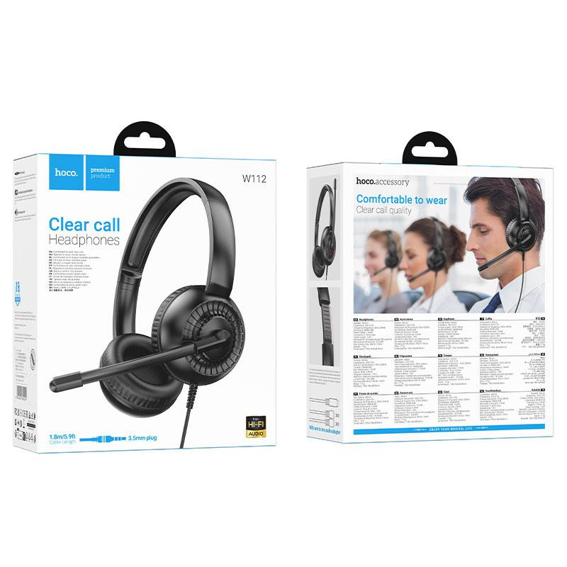 Накладные наушники Hoco W112 Pures (3.5mm/1.8m) Херсон - зображення 6