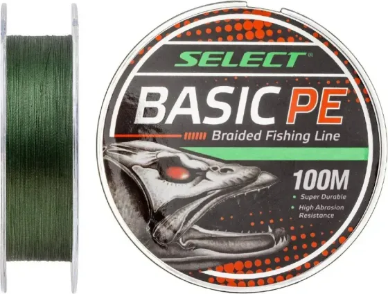 Шнур Select Basic PE 100м 0,08мм/0,1мм/0,12мм/0,16мм/0,14мм/0,18мм/0,2мм/0,22мм/0,24мм/0,26мм Київ