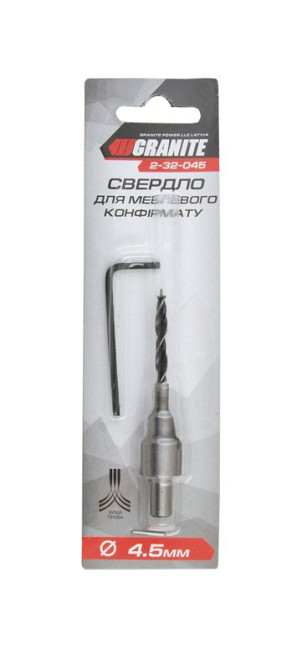 Сверло для мебельного конфирмата GRANITE 4.5 мм 2-32-045 Харьков - изображение 2