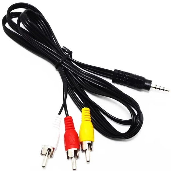 Кабель Atcom 3xRCA to 3.5 мм (M/M) 1.8 м Чорний (17320) (Код товару:39457) Харків - зображення 1