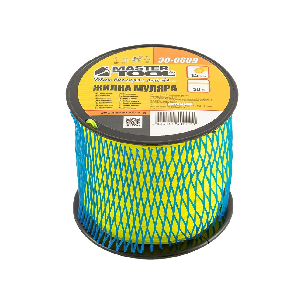 Леска каменщика MASTERTOOL на катушке 1,5 мм 50 м 30-0609 Харків - зображення 2
