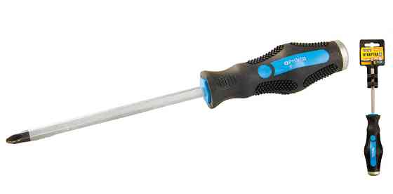 Отвёртка ударная крестовая магнитная MASTERTOOL PH3х150 мм ручка с TPR покрытием 49-5315 Харків