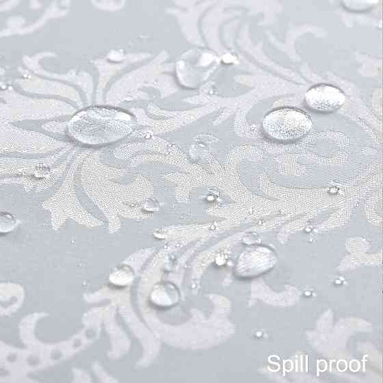 Жаккардовая скатерть Leeseph с вензелями 150х260см белая Одесса