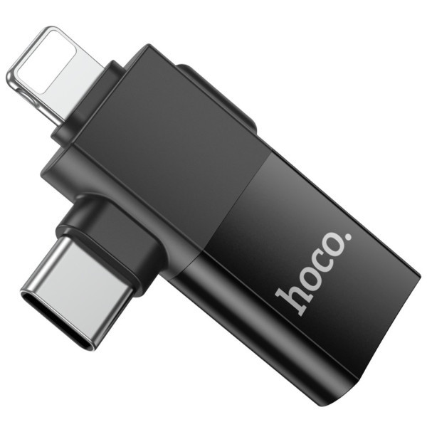 Адаптер Hoco UA17 Lightning/Type-C to USB 2.0 Black (Код товару:42022) Харків - зображення 3