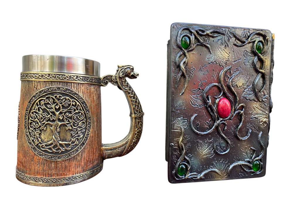 Подарочный набор Кружка 3 Викинг и Дракон и Блокнот 3 «Лесной Гримуар Лисы» Київ - зображення 4