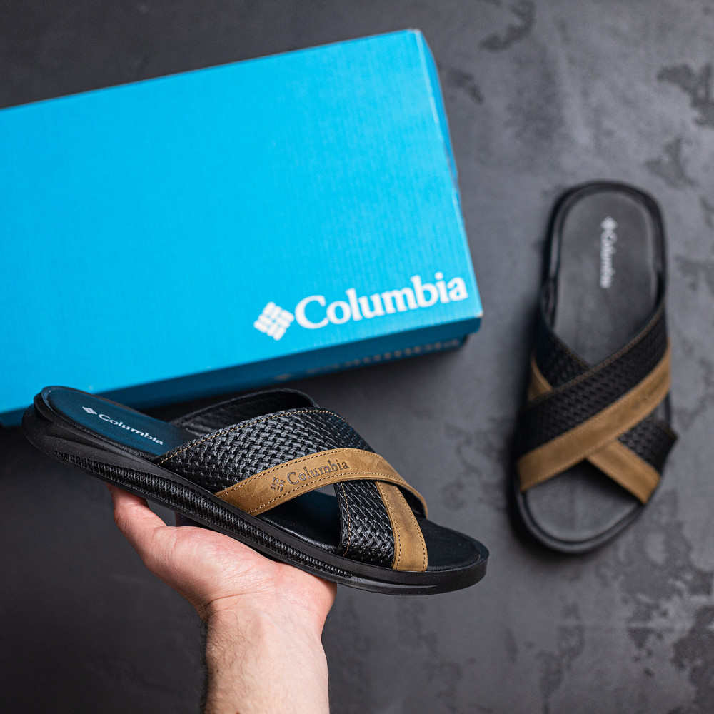 Мужские кожаные  летние шлепанцы-сланцы Columbia Киев - изображение 8