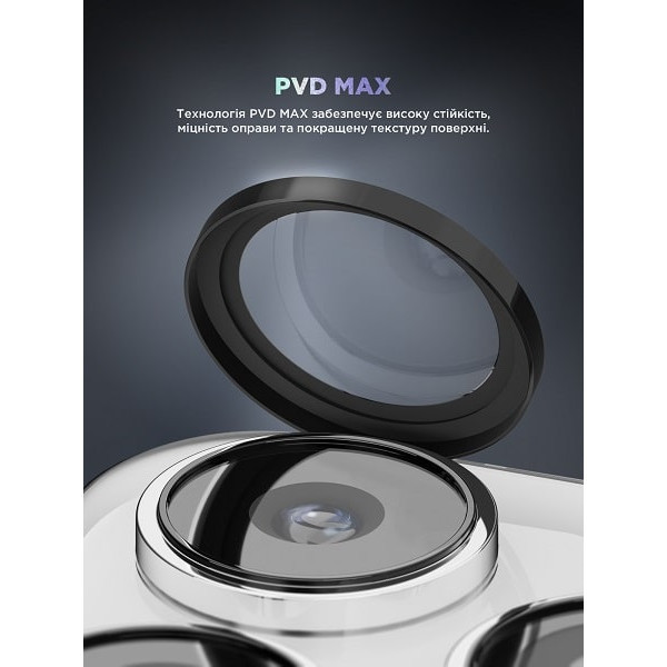 Захисне скло для камери ArmorStandart Supreme BI для iPhone 16 Pro/16 Pro Max Black (ARM79419) (Код  Харьков - изображение 3