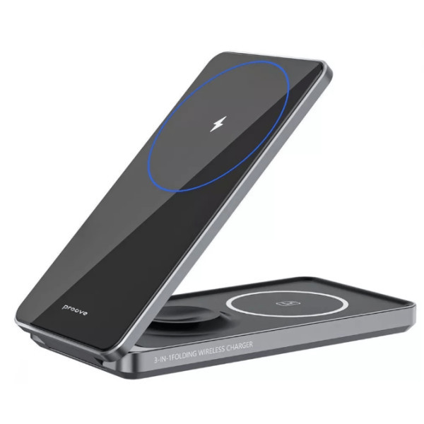 Бездротовий зарядний пристрій Proove Metal Edge 3 in 1 Gray (WSME15010003) (Код товару:39349) Харків - зображення 3