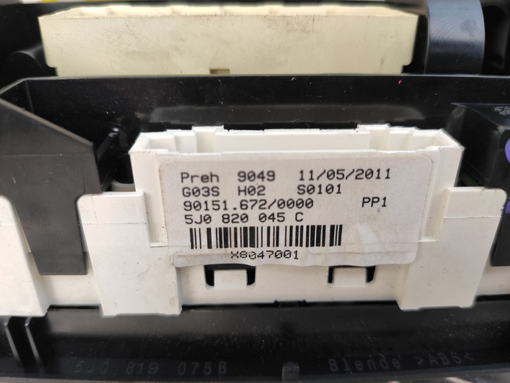 Блок управления печкой AirBag Skoda Fabia II 2007-2014 Ковель - зображення 4