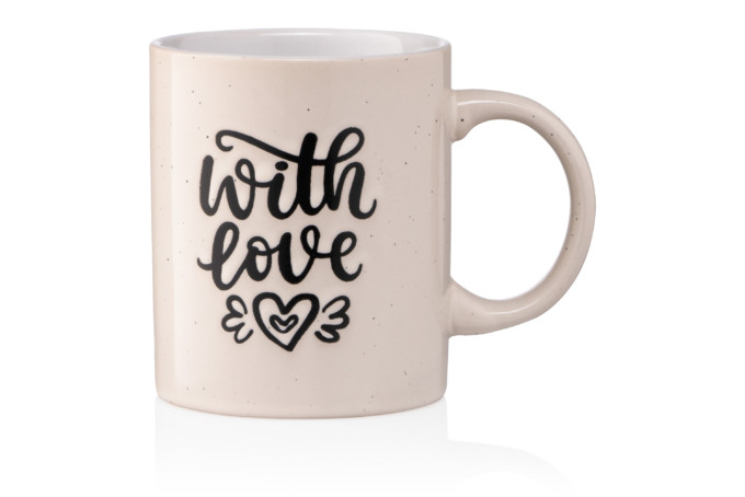 Кружка Ardesto With love AR-3470-BG 330 мл бежева Киев - изображение 1