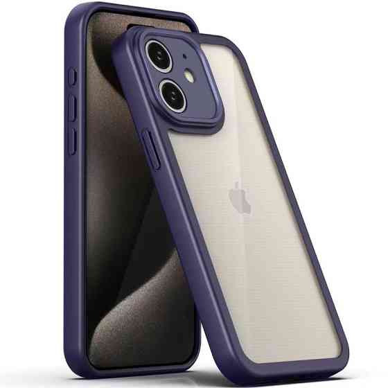 TPU чехол Transparent + Colour 1,5mm для Apple iPhone 12 (6.1") Херсон