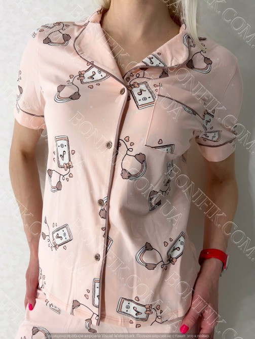 Комплект хлопковой пижамы (сорочка и шорты) TM "Roksana" (16468) (арт. 1694) Кривой Рог - изображение 2