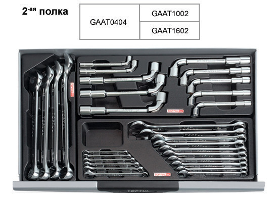 Тележка с набором инструментов для СТО TOPTUL (Pro-Line) 7 секций 229 ед. GCAJ0014 Харків - зображення 3