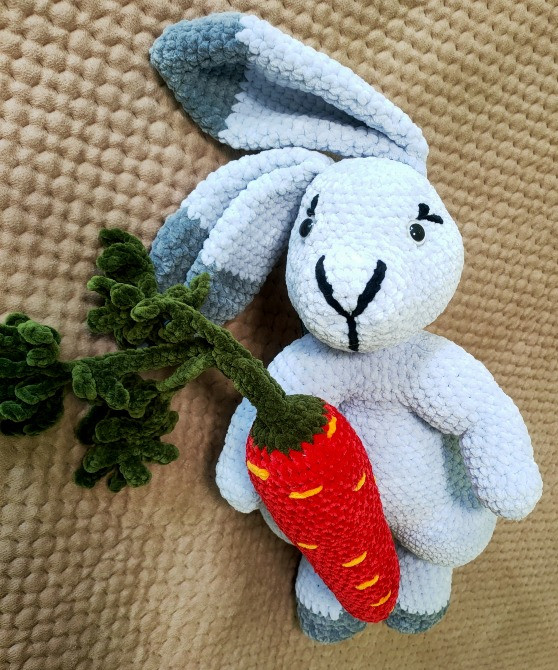 Зайчик лавандовий дитяча м'яка в'язана іграшка сувенір подарунок hand made ручна робота Нововолинськ - зображення 5