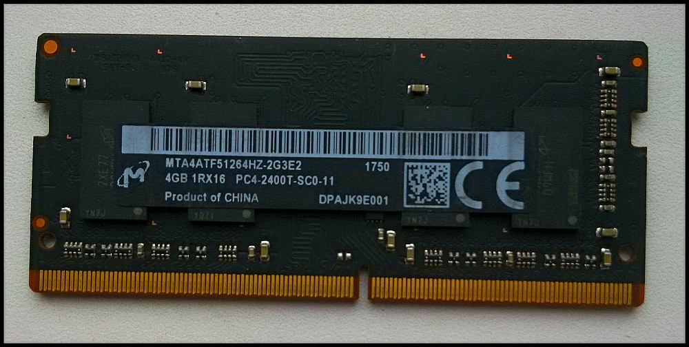 Оперативна Память ОЗУ Micron crucial ddr4 2400 mhz ram озу 4 гб dram 4gb pc4-19200 cl17 17-17-17-39 Днепр - изображение 2