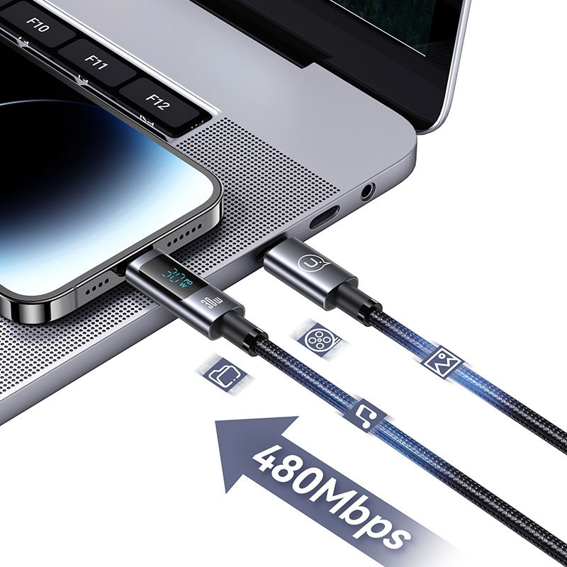 Дата кабель USAMS US-SJ672 Digital Display Sufeng Ser. Type-C to Lightning 30W (1.2m) Херсон - изображение 5