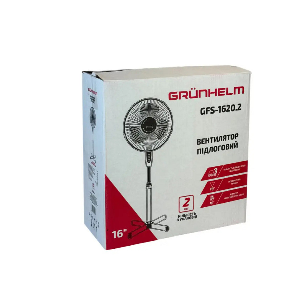 Вентилятор напольный Grunhelm GFS-1620.2 35 Вт белый Київ - зображення 7