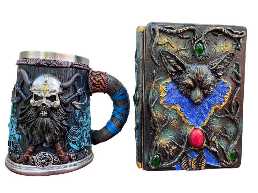 Подарочный набор Кухоль 3 Скандинавский Ворот и Блокнот 3 «Лесной Гримуар Лисы» Київ - зображення 1