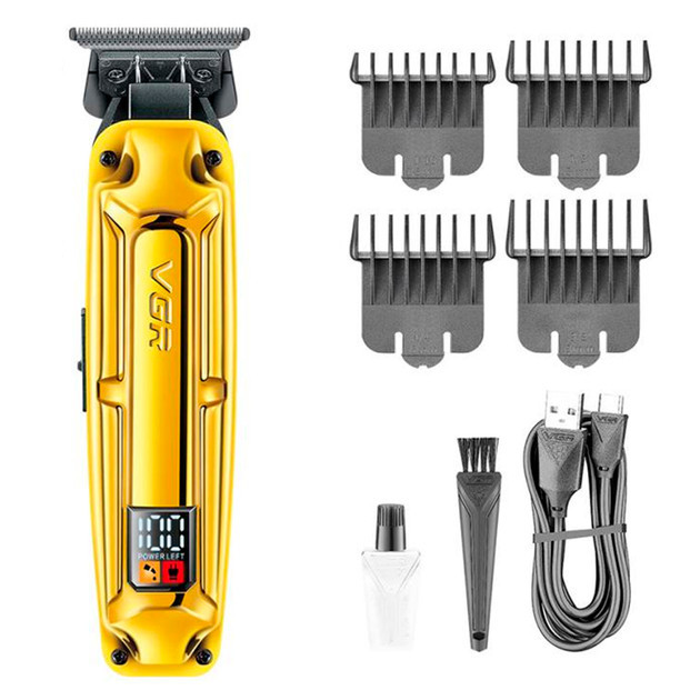 Машинка для стрижки аккумуляторная VGR V-904 GOLD 10 Вт золотистая Киев - изображение 1