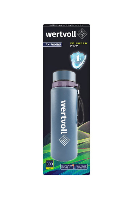 Термос WERTVOLL "DREAM" 800 мл SS Digital Sensor t °C синий RX-7001BU Харків - зображення 8