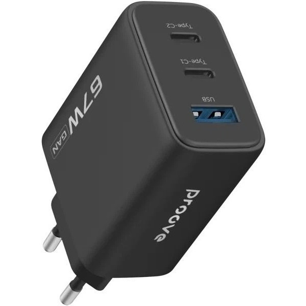 МЗП Proove Silicone Power 2 67W (2xType-C + USB) Black (WCSP26120001) Харків - зображення 1