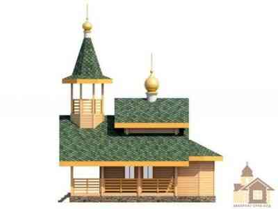 Дерев’яна церква з оциліндрованих колод під ключ Одеса