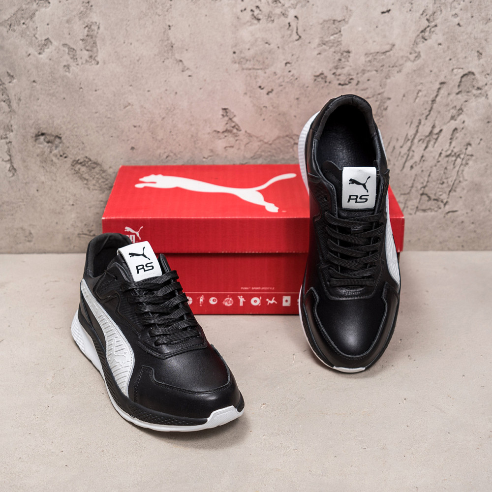 Мужские кожаные кроссовки Pm RS Black Київ - зображення 5