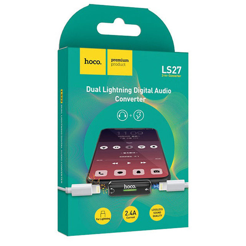 Переходник Hoco LS27 Dual Lightning Херсон - зображення 5