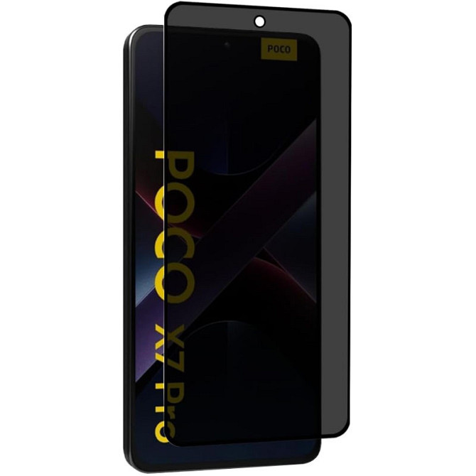 Защитное стекло Privacy 5D (тех.пак) для Xiaomi Poco X7 Pro Херсон - изображение 1