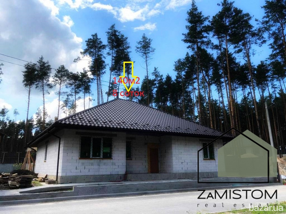 Одноповерховий котедж 140 м2 + тераса 30 м2 знаходиться в сосновому лісі, кооператив "Підкова", в Гн Бориспіль - зображення 1