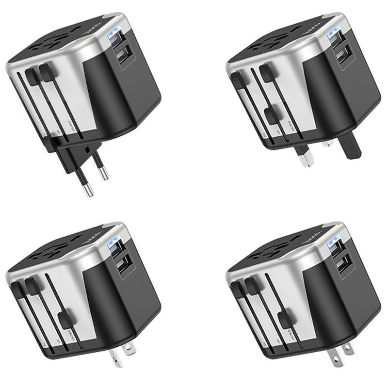 Сетевой универсальный переходник Hoco AC5 Level 2USB+Socket Херсон - изображение 1