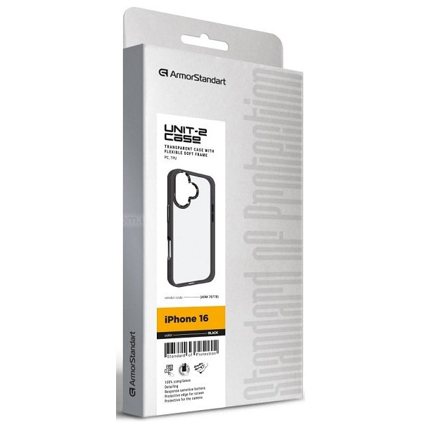 Чохол ArmorStandart UNIT2 для iPhone 16 Black (ARM78778) (Код товару:39128) Харків - зображення 2