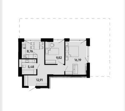 Продажа 2 комнатная . ЖК Lennona Resident, 6 поверх Днепр