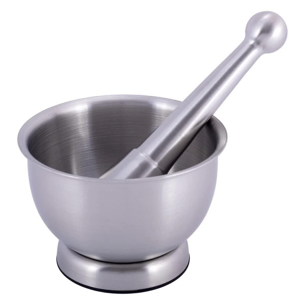 Ступа Kamille из нержавеющей стали со стальным пестиком Одеса - зображення 6