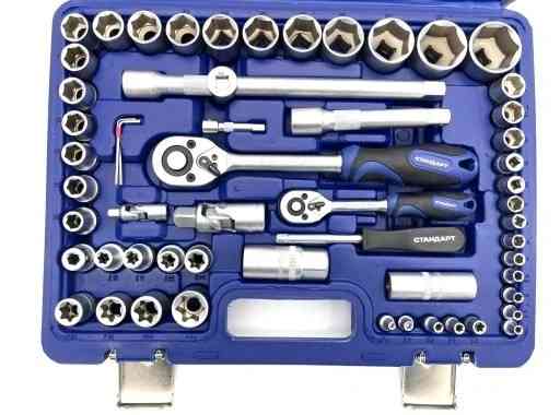 Автомобильный набор инструментов 1/4", 1/2" 108ед. (6-гр.) СТАНДАРТ STM-0108-6 Харків