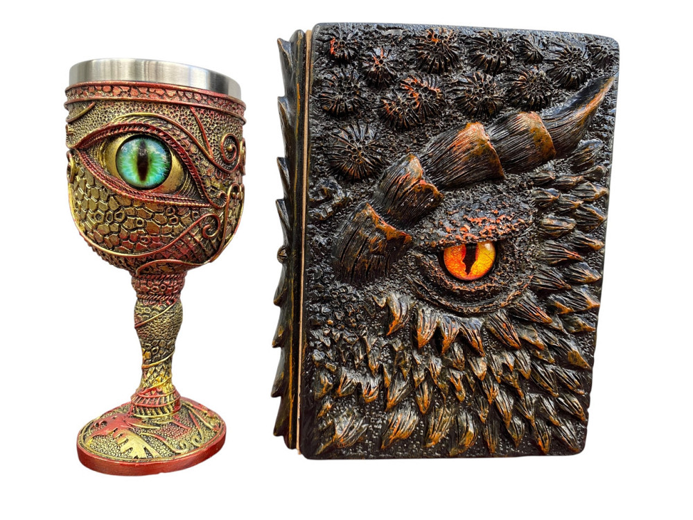 Подарочный набор Бокал 3 Глаз Зеленый и Блокнот 3 «Жар Сердца Дракона» Київ - зображення 3