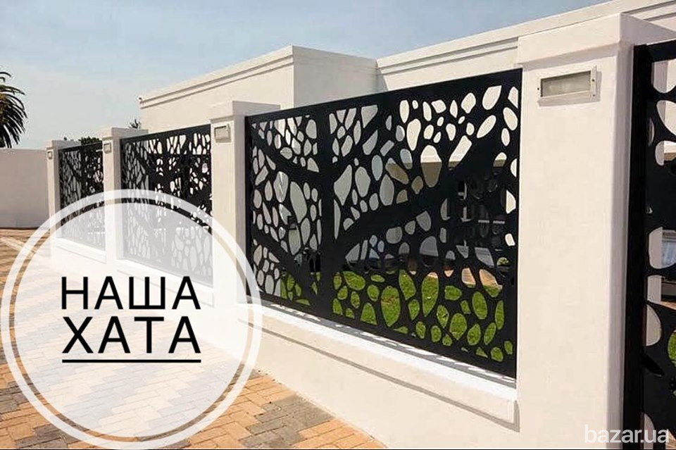 Ворота з декоративною вставкою Рахів Рахов - изображение 9