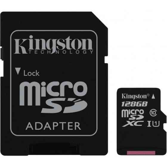 Карта пам'яті Kingston microSDXC 128GB UHC-I Canvas Select+ R100MB/s + SD-адаптер (SDCS2/128GB) (Код Харків