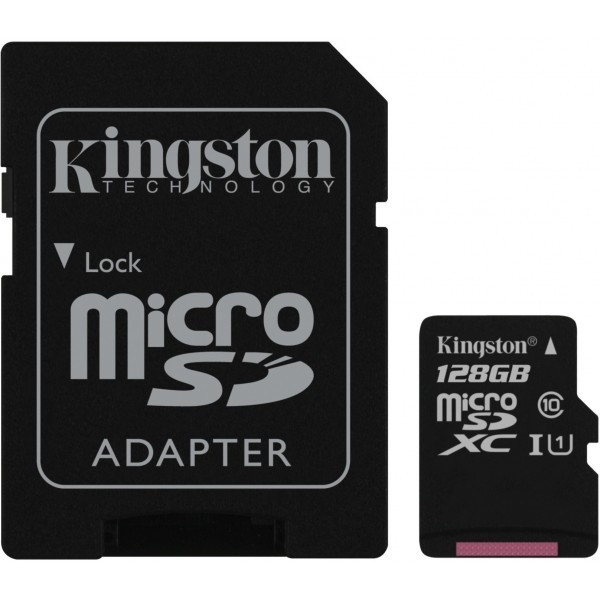 Карта пам'яті Kingston microSDXC 128GB UHC-I Canvas Select+ R100MB/s + SD-адаптер (SDCS2/128GB) (Код Харків - зображення 2