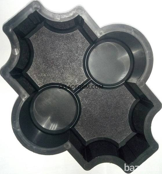 Формы для тротуарной плитки Клевер с кругами шагрень 6 см Днепр - изображение 1